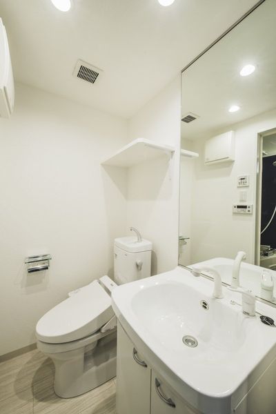 居室（203号室）トイレ、独立洗面台