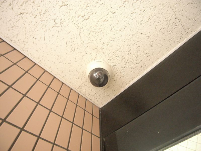 防犯カメラ　風除室内（メールボックスがある場所）を映す防犯カメラです。